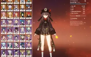 Conta Genshin ,Hutao+Bis ,13 personagens 5* , 5 armas 5*