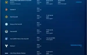 Conta Blizzard WoW SL, Warzone pct inicial e Overwatch