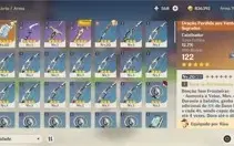 Conta Genshin Impact ar10 Klee+Oração Perdida aos Ventos