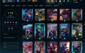 Unranked com 150 Champs e 174 Skins ( ADC / SUP )