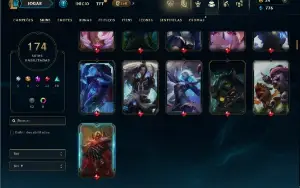 Unranked com 150 Champs e 174 Skins ( ADC / SUP )