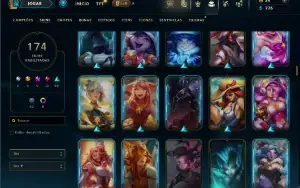 Unranked com 150 Champs e 174 Skins ( ADC / SUP )