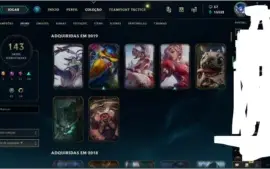 Conta de lol platina  143 skins