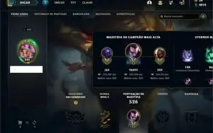 Conta Unranked com 131 Champs e 168 Skins + 27 Maestrias 7
