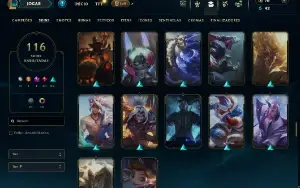 Ferro 3 com 95 Champs e 116 Skins +1 Prestigio