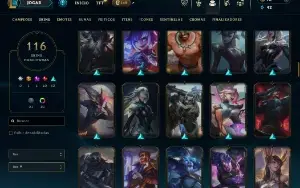 Ferro 3 com 95 Champs e 116 Skins +1 Prestigio