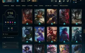 Ferro 3 com 95 Champs e 116 Skins +1 Prestigio