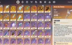 Genshin Impact 22 Personagens 5 Estrelas Ar60 Colecionador