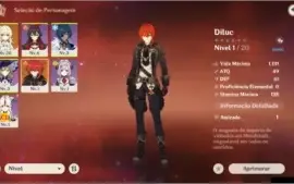 ✨ GENSHIN IMPACT - DILUC 5⭐ AR5-10 ✨ #00004