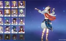 Acc Genshin ar 34 c/ nilou c1 albedo  raiden e keking