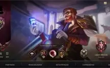 CONTA WILD RIFT GRÃO-MESTRE TEMP PASSADA; TOP GRAVES; 223 WC