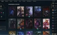 Conta LoL. com 61 skins, 92 champ, skins de TFT