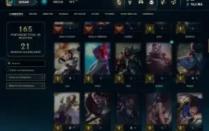 Unranked com 90 Champs e 42 Skins