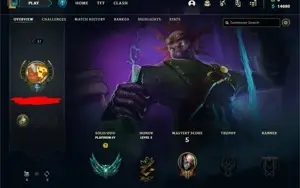 PLATINA 4, 62.5% WR, 14080 EA, 5 SKINS - CONTA DE LOL