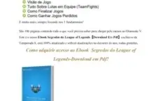 E-Book Segredos Do League Of Legends