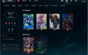 Conta de LoL - 357skins lvl 263
