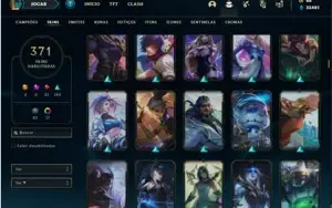 Conta Platina 4 com TODOS os champs e 371 Skin + 5 Prestigio