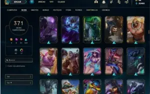 Conta Platina 4 com TODOS os champs e 371 Skin + 5 Prestigio