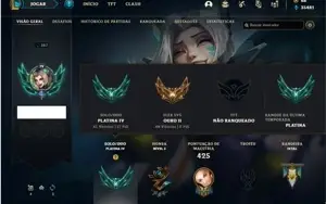 Conta Platina 4 com TODOS os champs e 371 Skin + 5 Prestigio