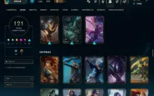 Prata 2 com TODOS os Champs e 121 Skins ( MID / JG / TOP )
