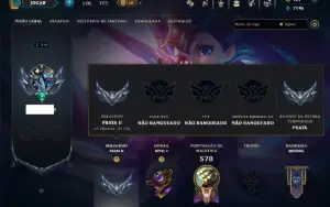 Prata 2 com TODOS os Champs e 121 Skins ( MID / JG / TOP )
