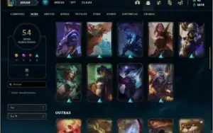 Conta prata 2 com 123 champs e 54 skins