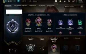 Conta prata 2 com 123 champs e 54 skins