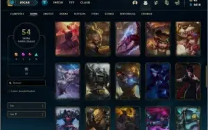 Conta prata 2 com 123 champs e 54 skins