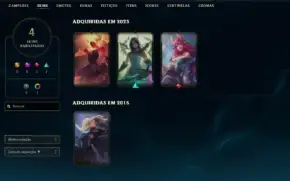Conta LOL - Ahri Florescer Espiritual, Akali infernal + 2