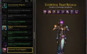 Conta wow retail, CM Set de Mage/Rogue e MT mogs