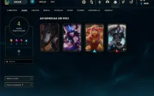 Conta ouro 2 com 34 Champs e 4 Skins