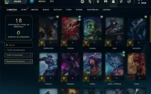 Conta ouro 2 com 34 Champs e 4 Skins