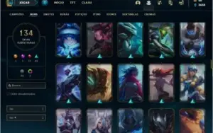Conta prata 2 com 120 champs e 134 skins ( MAIN SUP )