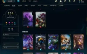 Conta prata 2 com 120 champs e 134 skins ( MAIN SUP )