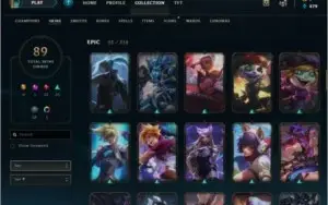 League of legends, 88 Skins, GOLD II, lvl 106