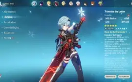 Conta 57 com Kazuha, Raiden, Xiao, Childe, Eula, Albedo...