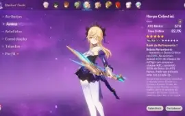 Conta 57 com Kazuha, Raiden, Xiao, Childe, Eula, Albedo...