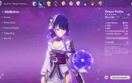 Conta 57 com Kazuha, Raiden, Xiao, Childe, Eula, Albedo...