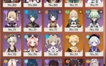 CONTA GENSHIN IMPACT QUASE TODOS 5* E 4* - AR55