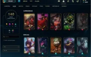Conta prata 2 com TODOS os champs e 140 skins