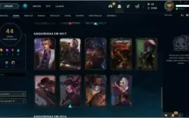 CONTA LOL PLATINA 4 - 44 SKINS - 91 CHAMPIONS