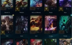 conta platina 32 champs 2 skins lvl 42