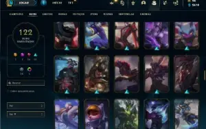 Conta prata 3 com 131 Champs e 122 Skins