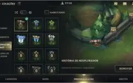 PLATINA III LV 40 + 8 SKINS + 41 CAMPEÕES + PASSE WILD