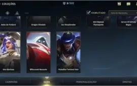 PLATINA III LV 40 + 8 SKINS + 41 CAMPEÕES + PASSE WILD