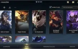 PLATINA III LV 40 + 8 SKINS + 41 CAMPEÕES + PASSE WILD