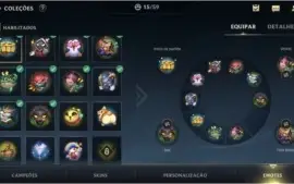 PLATINA III LV 40 + 8 SKINS + 41 CAMPEÕES + PASSE WILD