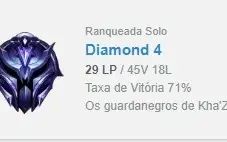 Conta diamante 4 com mmr alto / 71% winrate com espólios