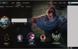 Conta Platina com algumas skins/110 Campeões/Borda de Gold