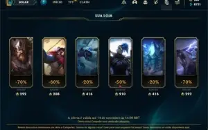 Conta prata 1 com 100 Champs e 76 Skins (2 Miticas)